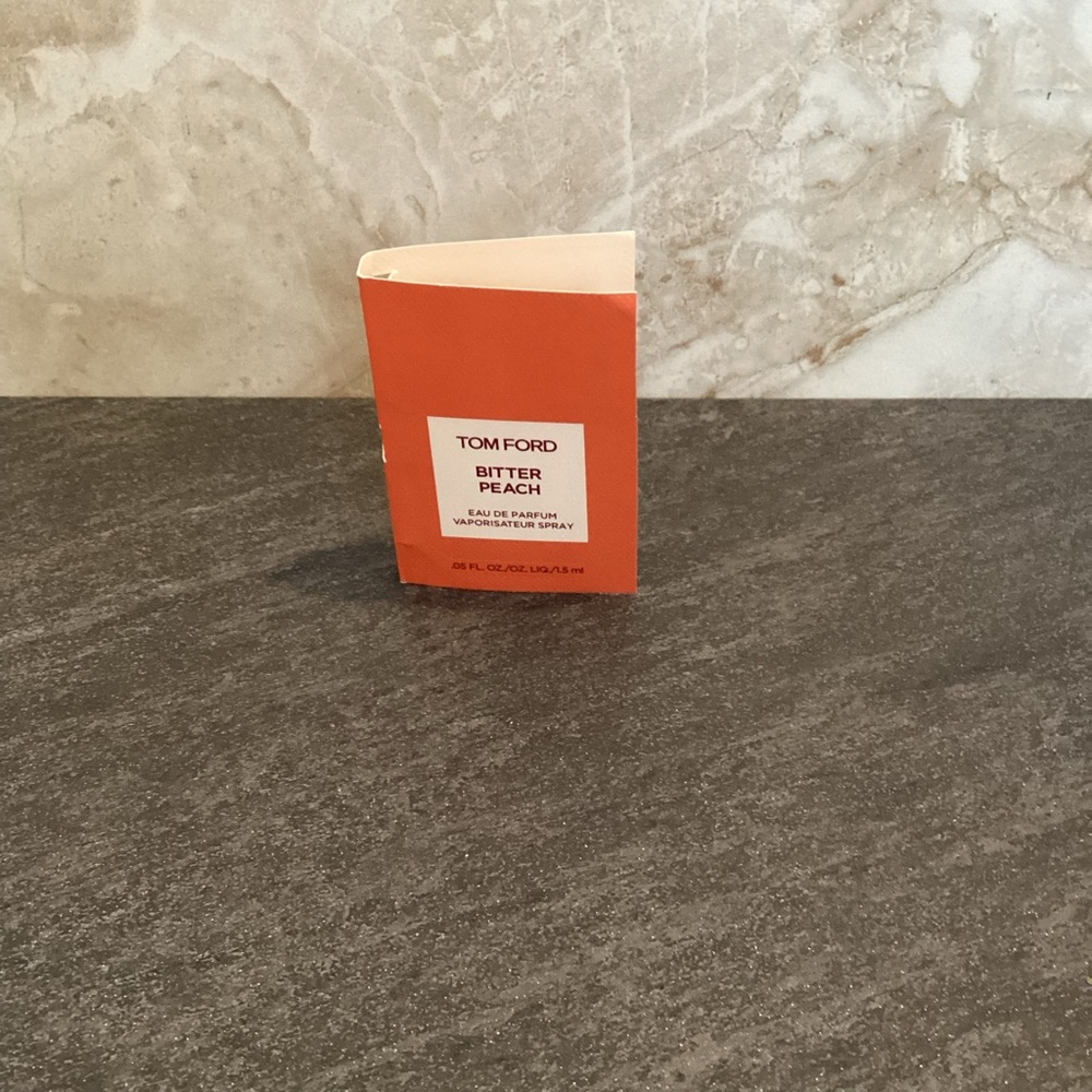 Tom Ford Bitter Peach Sample Card - Peach Orange with White Label
